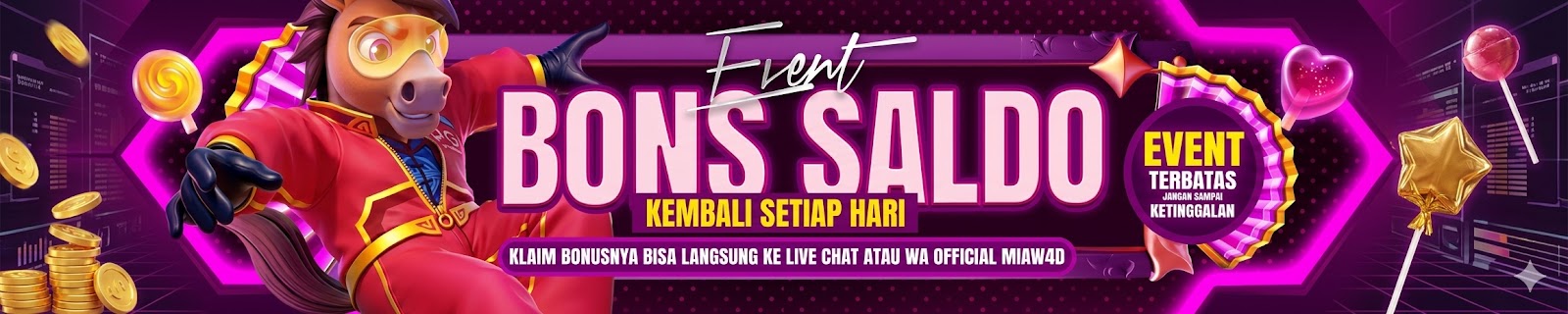 Bonus Saldo Kembal Setiap Hari | MIAW4D